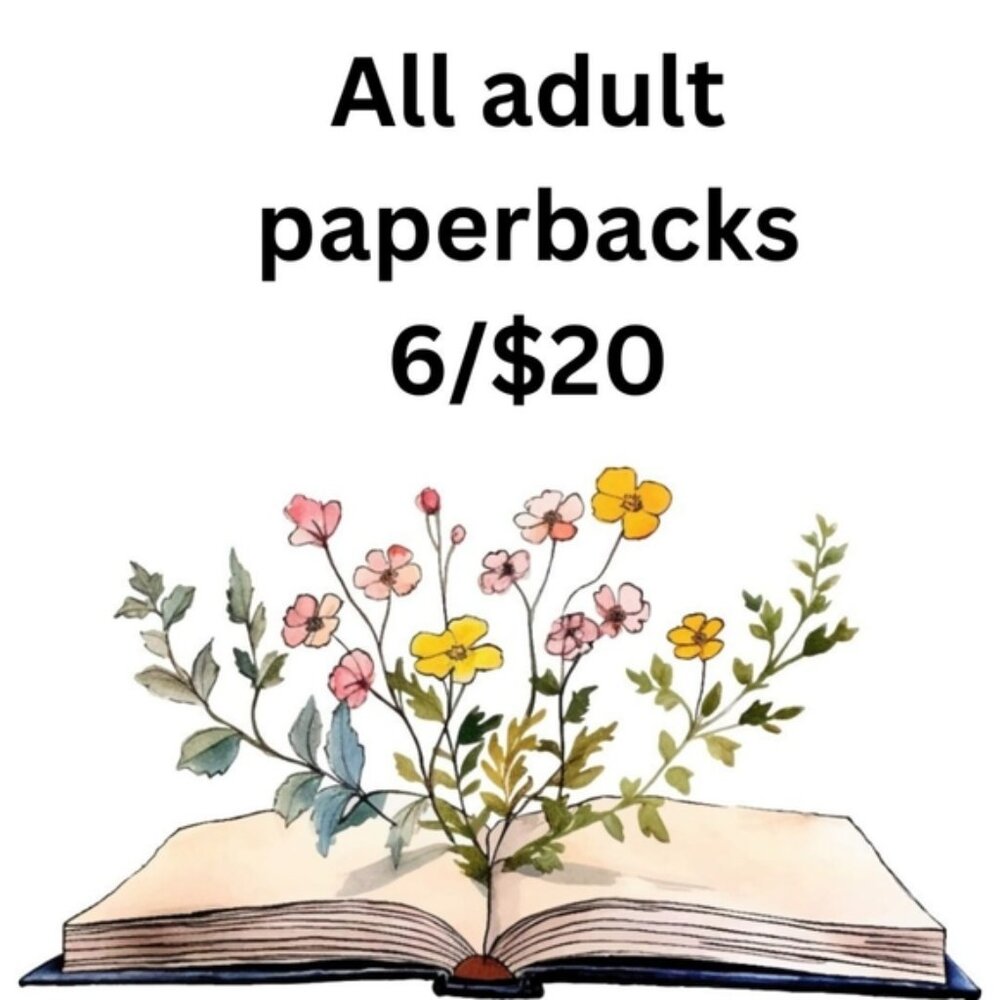 All ADULT PAPERBACK novel books are 6 for $20plus shipping
